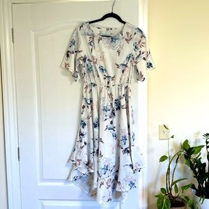 Amazon midi blue/pink floral dress.